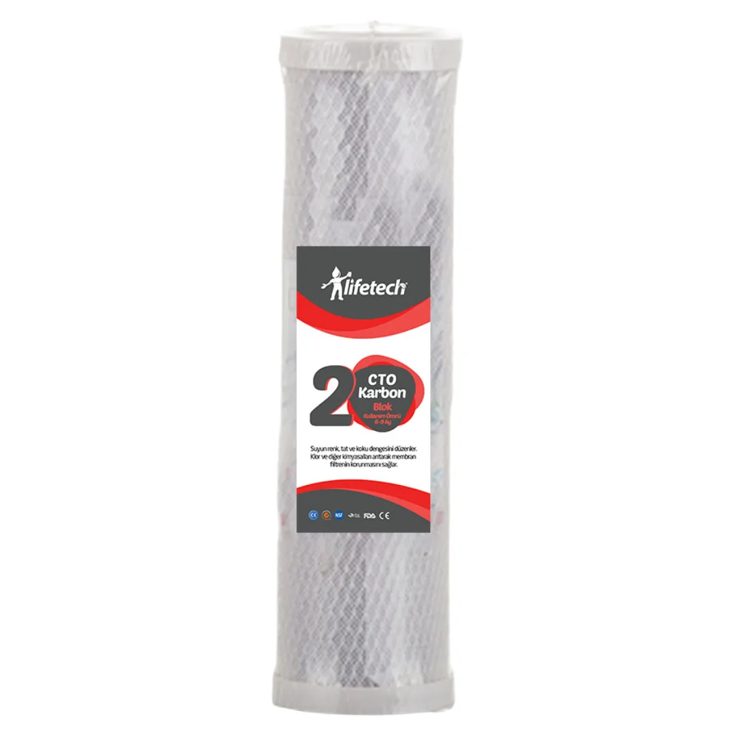 Lifetech 10''CTO Blok Karbon Filtre